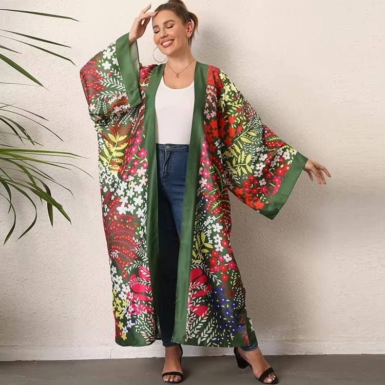 2022 New Printed Ethnic Style Cardigan Long Sleeve Sunscreen Cover up