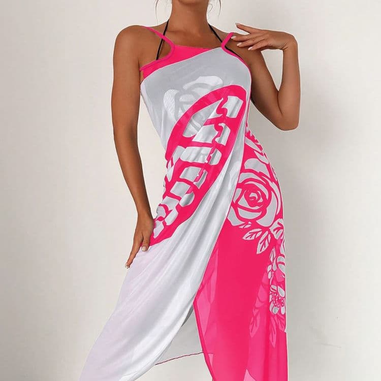 2024 New Women Cover Ups Cloak Butterfly Positioning Print Sunscreen Blouse
