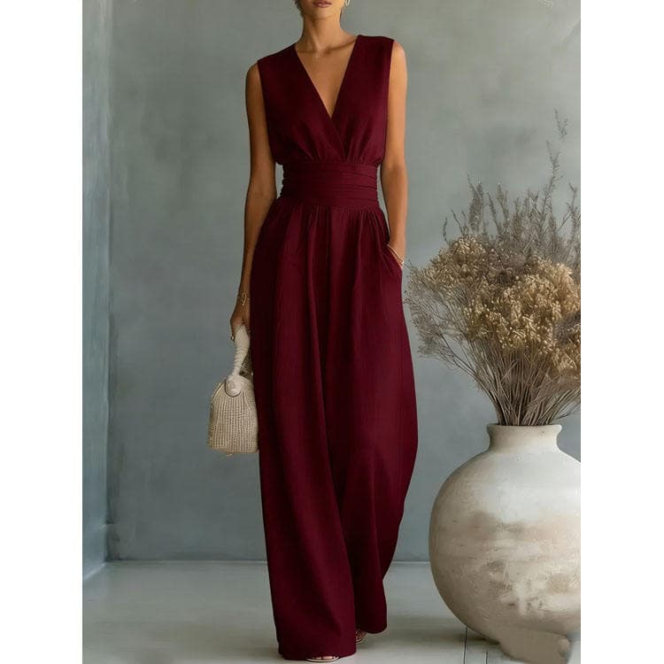 Burgundy sleeveless
