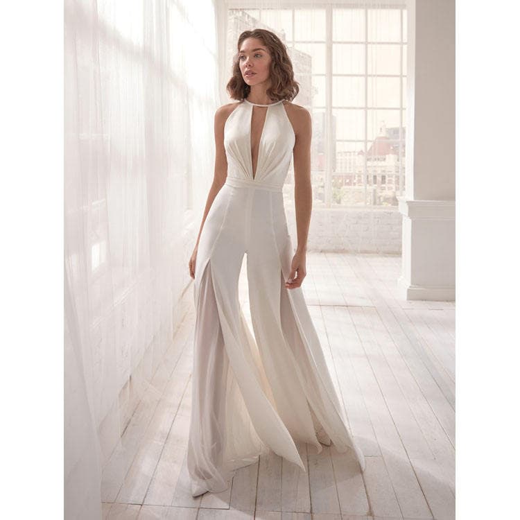 2023 New Launch Elegant Jumpsuit Sexy Deep V Neck Womens Jumpsuit Sleeveless Bodycon Casual Pants