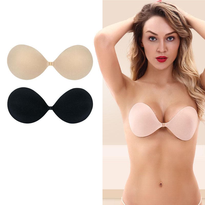 Fashionable Invisible Bra Non slip Push up Strapless Front Buckle Lifting Bra