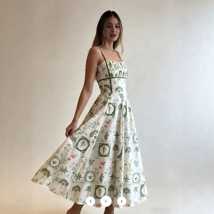 Wenshuo Vacation Camisole Dress Wholesale Casual Summer Dress Custom logo Fashion Maxi Dress Factory Directly