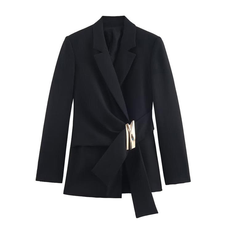 Wenshuo Simple Asymmetrical blazer Custom logo Solid Color Women Suit Factory Direct Commuter blazer Set