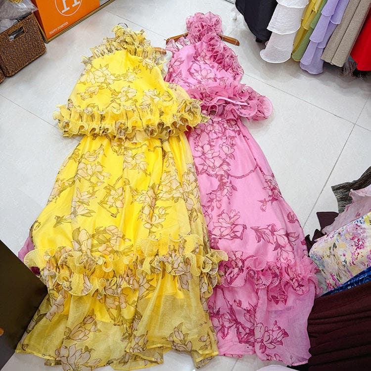 Wenshuo Vintage Halter Dress Wholesale High Quality Evening Dress Custom logo Elegant Dress Set Factory Directly
