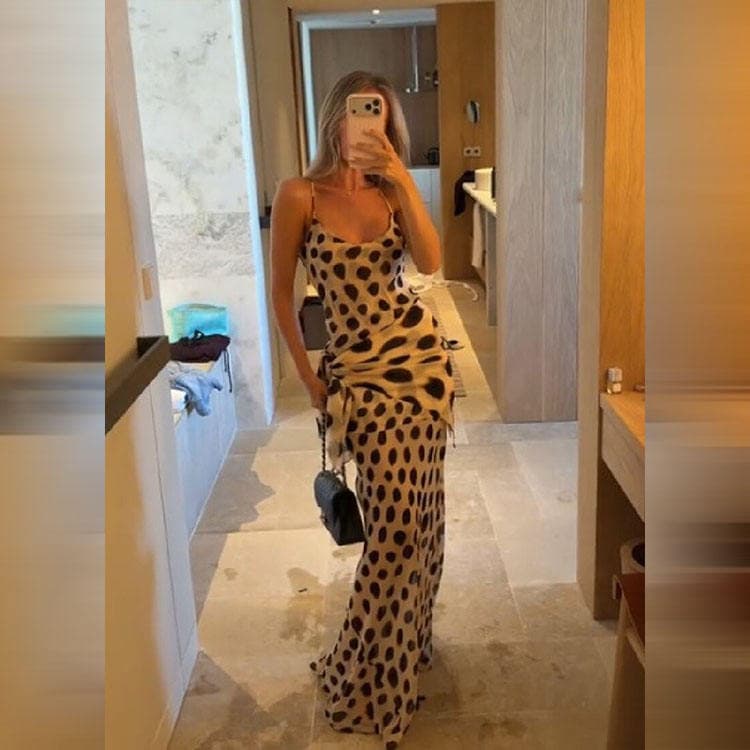 Wenshuo Retro Polka Dot Dress Wholesale Slip Fitted Dress Custom logo Elegant Ribbon Dress Factory Directly