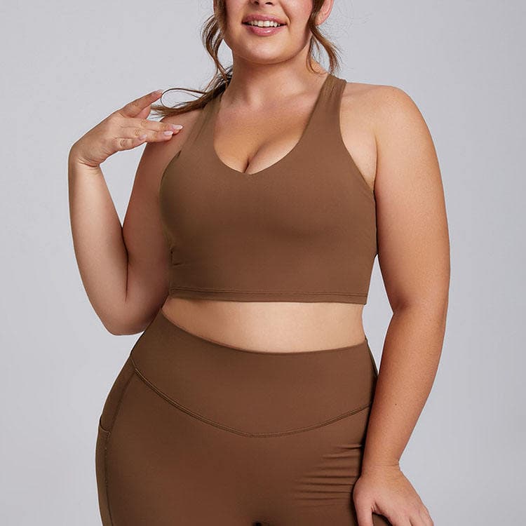 Cute Girl Super Large Size Widened Heavy Weight Girls Nude Feeling Solid Color High Elastic Women Yoga Set