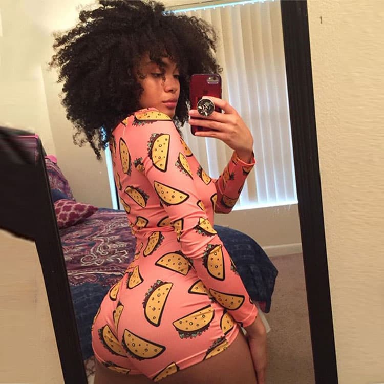 Sexy Party Jumpsuit Printed Long Sleeve Fashion for Women Shorts Women Adult Pajamas