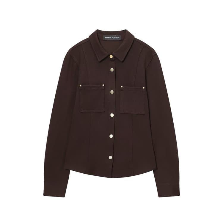Wenshuo Collared Long Sleeve Shirt Custom logo Solid Color Trousers Factory Direct Simple Women Suit