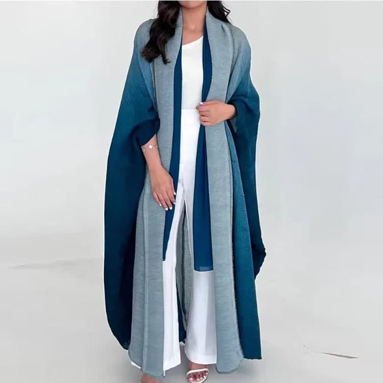 Gradient Color Maxi Pareo 2025 Scarf Loose Robe Factory Directly High Quality Bat Sleeve Coat