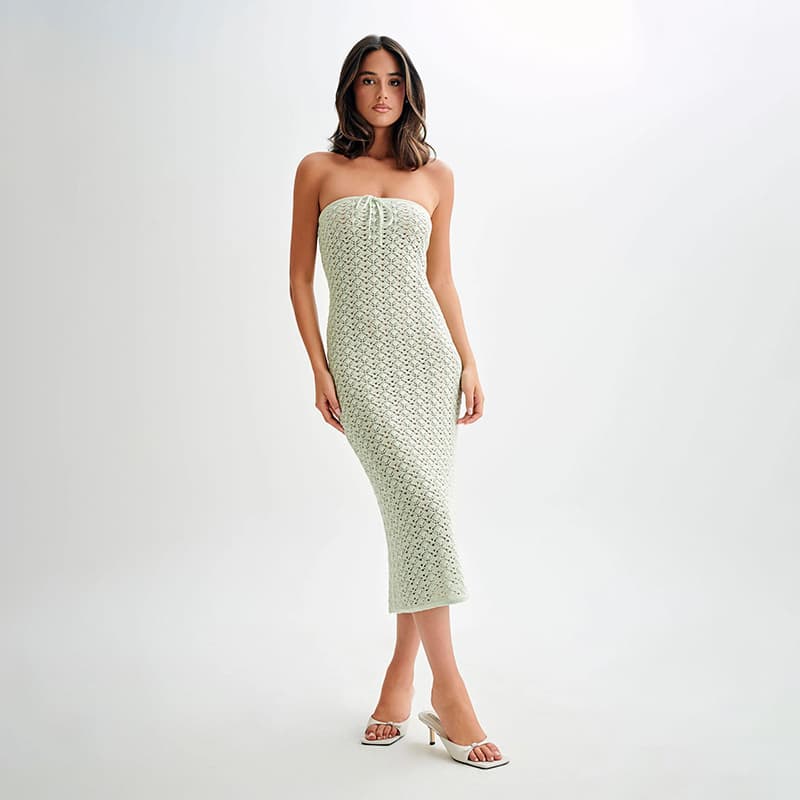 Strapless Sun protection Clothing Sexy Backless Beach Long Dress Solid Color Bikini Cover Ups Factory Directly