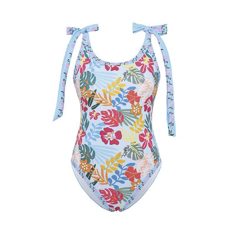 New Arrival Casual Girls Swimwear Fresh Floral Bikini Sports Tight Fitness Bikini