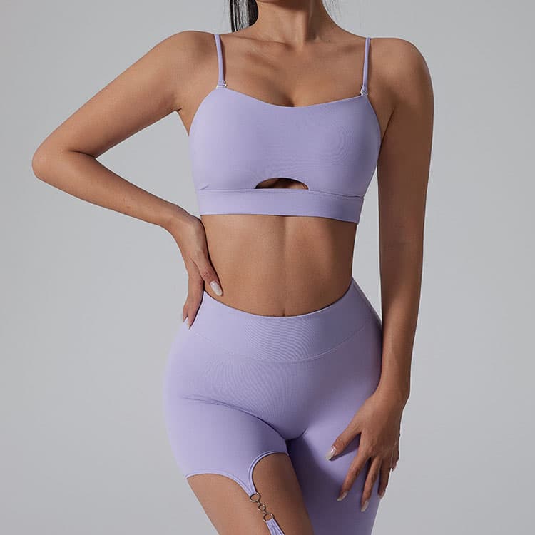 2024 Summer New Solid Color Hollow Quick Drying High Elastic Women Sexy Thin Yoga Set