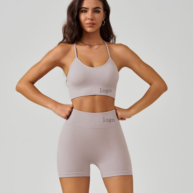 2025 New Style Cross Back Yoga Yoga Vest Set Thin Shoulder Strap Sports Bra High Waist Tummy Peach Hip Yoga Set