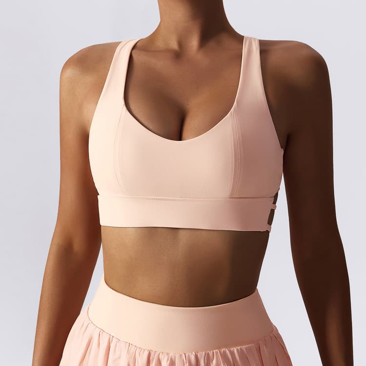 2023 Sexy Naked Beauty Back Yoga Wear Bra Gather Shockproof Sports Underwear Running Fitness Underwear Women