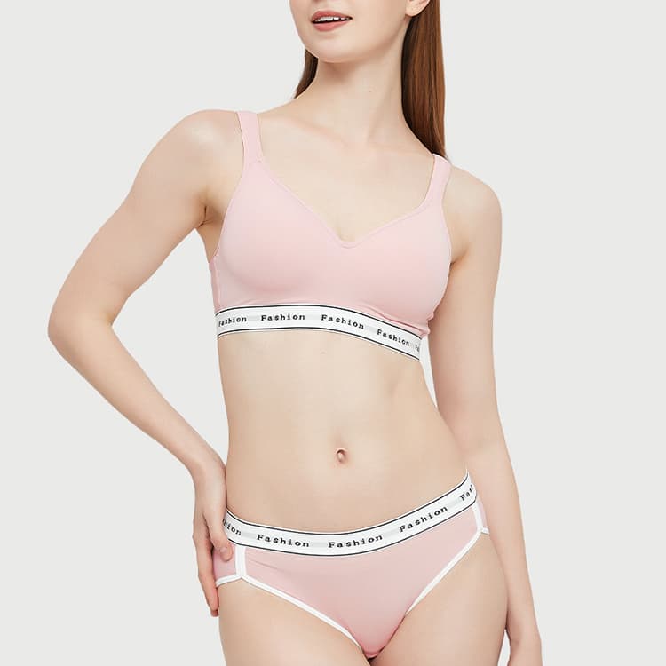 2023 New Sports Underwear Women Gathered Bra Set Letters Sexy Underwear Women