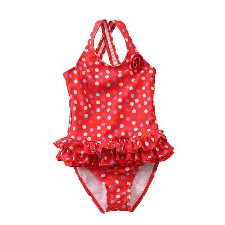 Cute Cartoon Printed Kids Baby Swimsuit One Piece Ruffled Swimming Training Sports Girls' Swimsuit