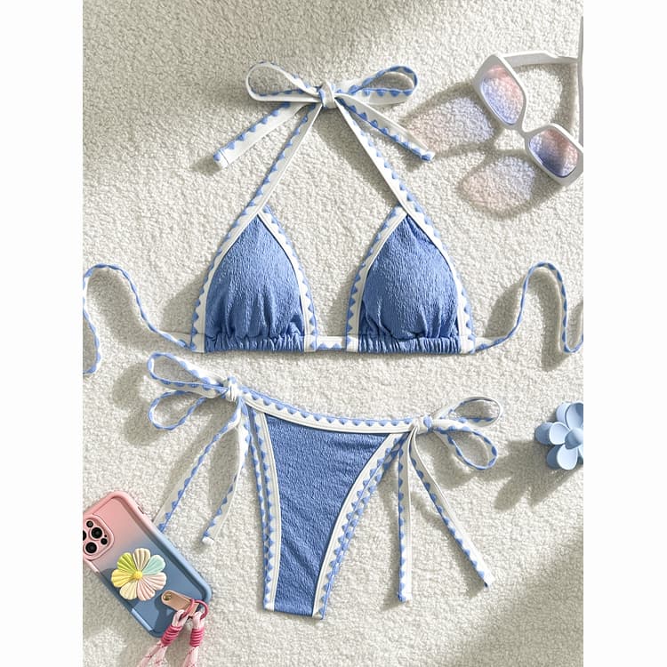2024 Custom Special Fabric Simple Multi Color 2 Piece Bikini High Quality Sexy Comfortable Swimsuit