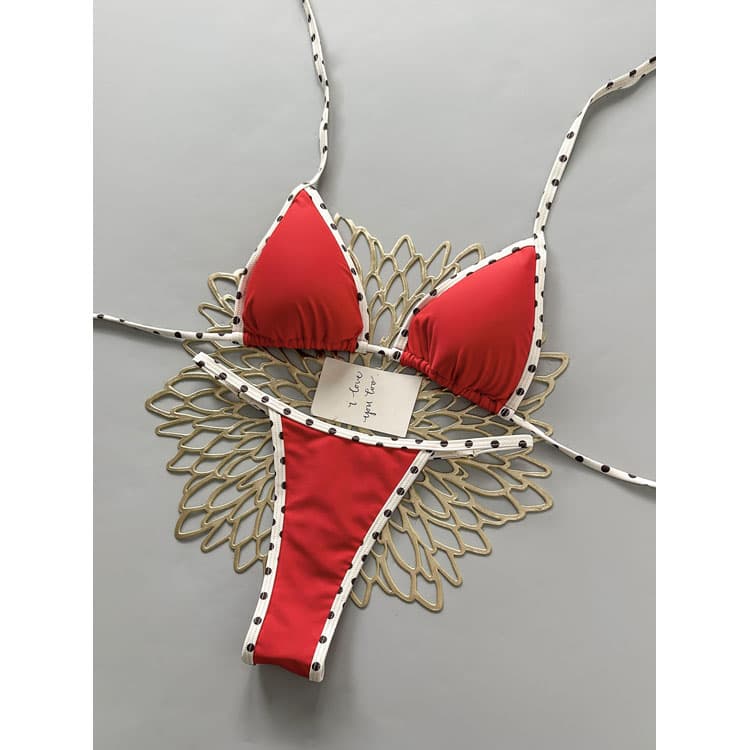 Thong Bikini Sexy Brazilian Style Hawaiian Bikini 2 Piece Set Wholesale Beach Summer Spa High Quality Swimwear Set