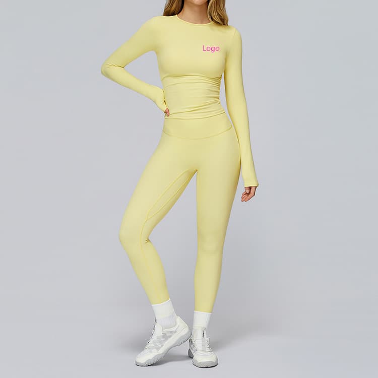 Fall Winter New Long Sleeve Two Piece Fitness Yoga Set Women High Quality Yoga Wear