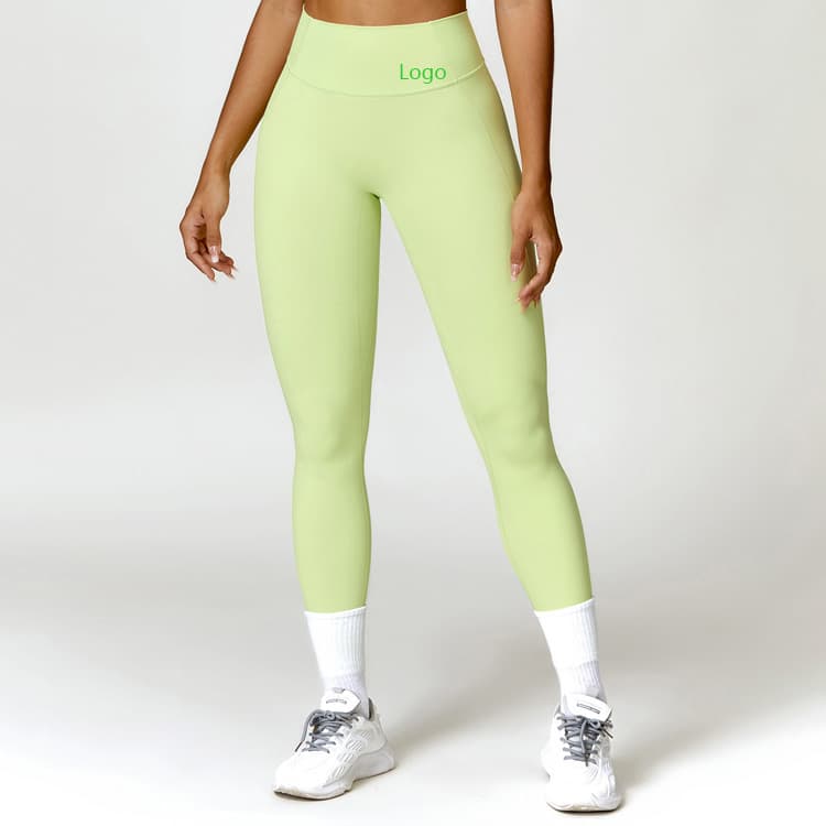 Nude Feeling Nylon Running and Sports Pants High Waist Tummy Control Slim Yoga Leggings