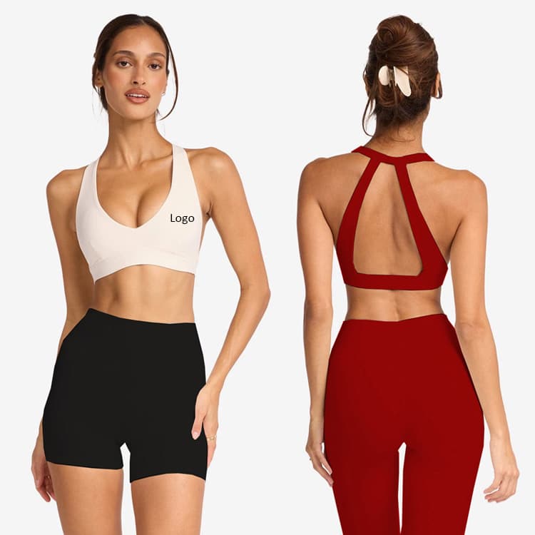 Nude Feel Fashion Activewear Freely Combined Sportswear Women 2 Piece Yoga Fitness Set