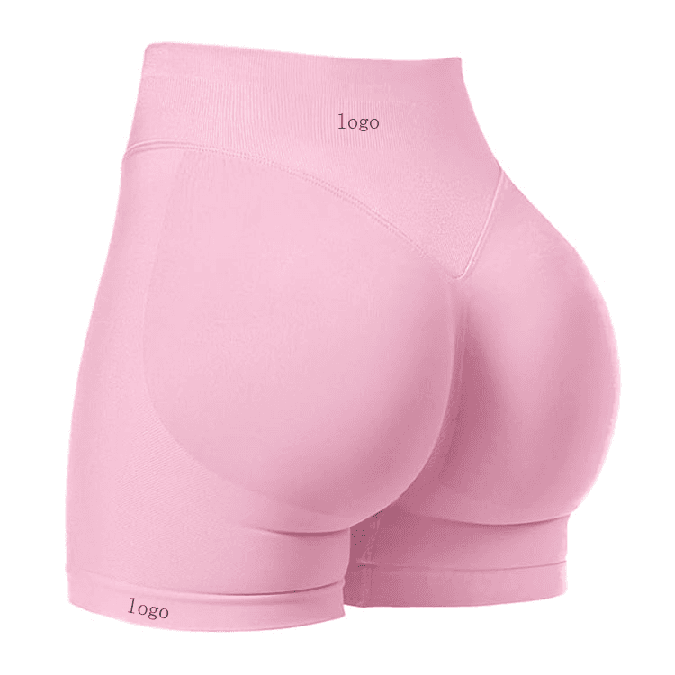 Free Customized Hot Style High Waist Yoga Pants Women Solid Color Fitness Hip Lifting Running Shorts