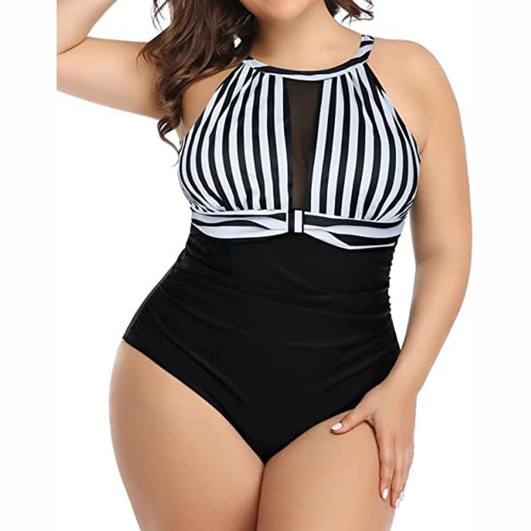 2023 Hot One Piece Swimsuit Plus Size Lace Ruffle Sexy Swimsuit Women
