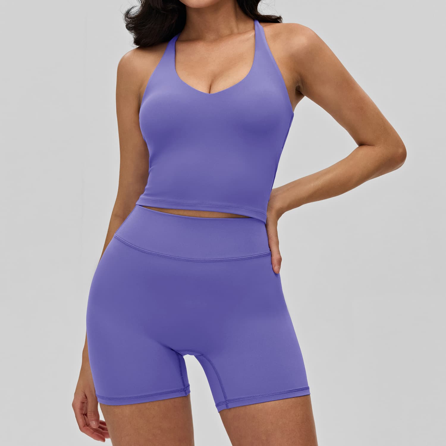 Cross Border Amazon Yoga Clothing Women's Set Removable Chest Pad Vest Fitness Clothing Pilates Outerwear Sportswear