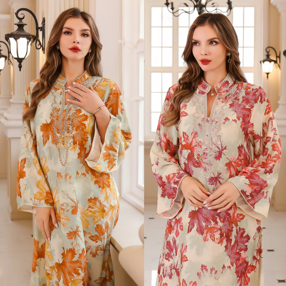 Oem Cross-border Popular Women's Long Dresses Customized Foreign Trade Apparel Embroidery Fashion Women's Dresses Foreign Trade Wholesale