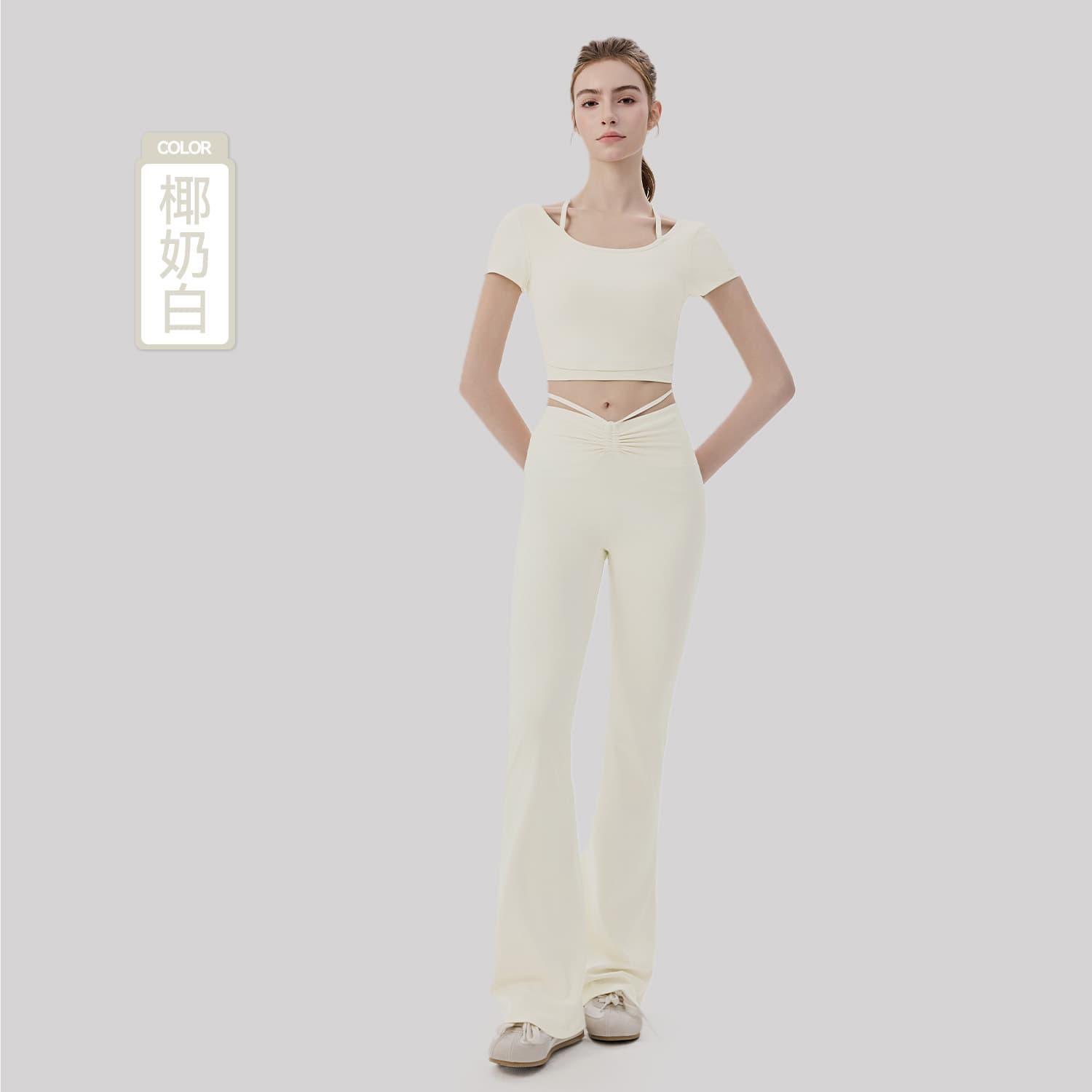 Cool Feel Yoga Set Two Piece Set Premium Feel With Chest Pad Pilates Nude Feeling Comfort Gym Clothing Exercise Suit Women