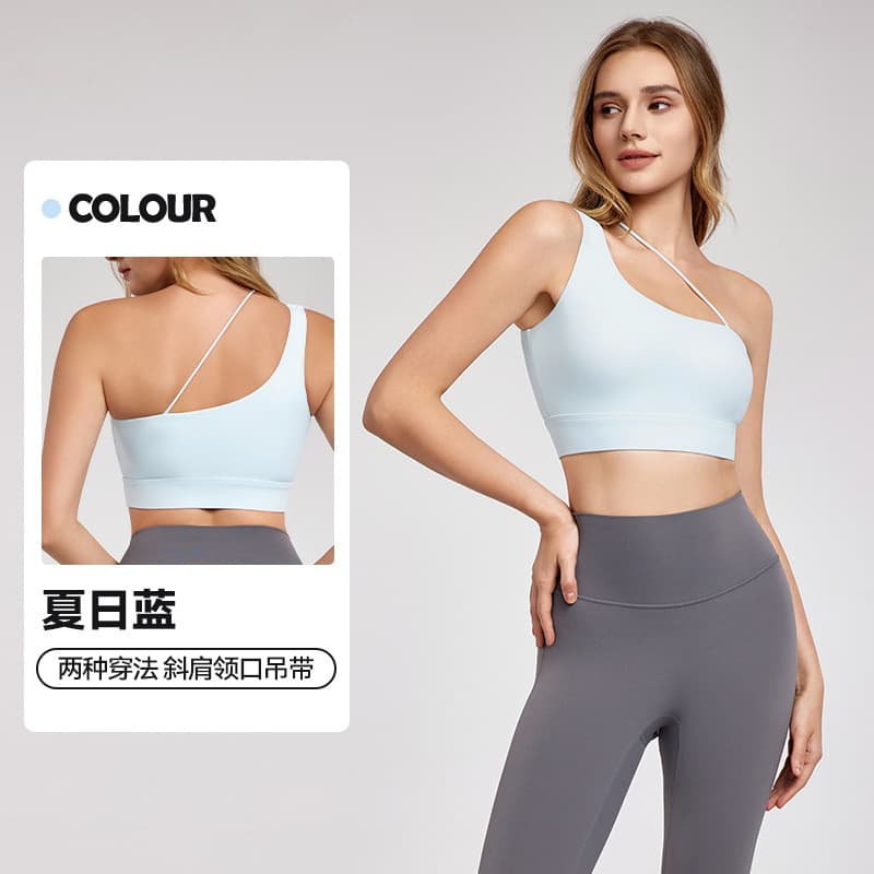 European And American Sexy Back Yoga Clothes Underwear With Chest Pads Cross Shoulder Strap Vest Women Exterior Wear Pilates Sports Bra