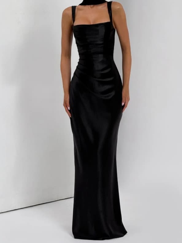 Baby Same French Elegance Elegance Style Luxury Fishtail Dress Skirt Fishbone Strappy Waist Strap Dress