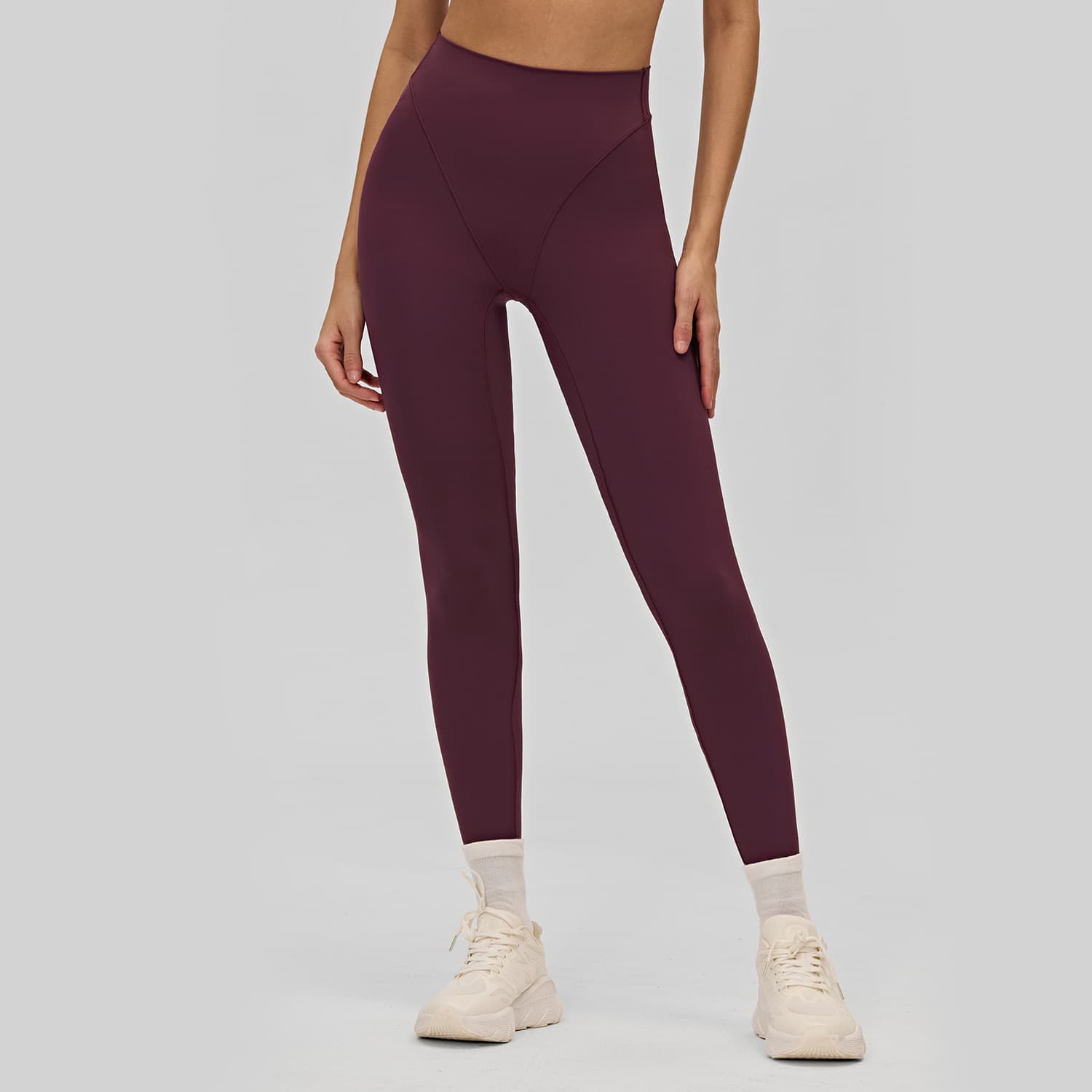 European And American High Waist Hip Yoga Pants Women Side Seamless High Waist Abdomen Fitness Pants Outer Wear Running Sports Leggings