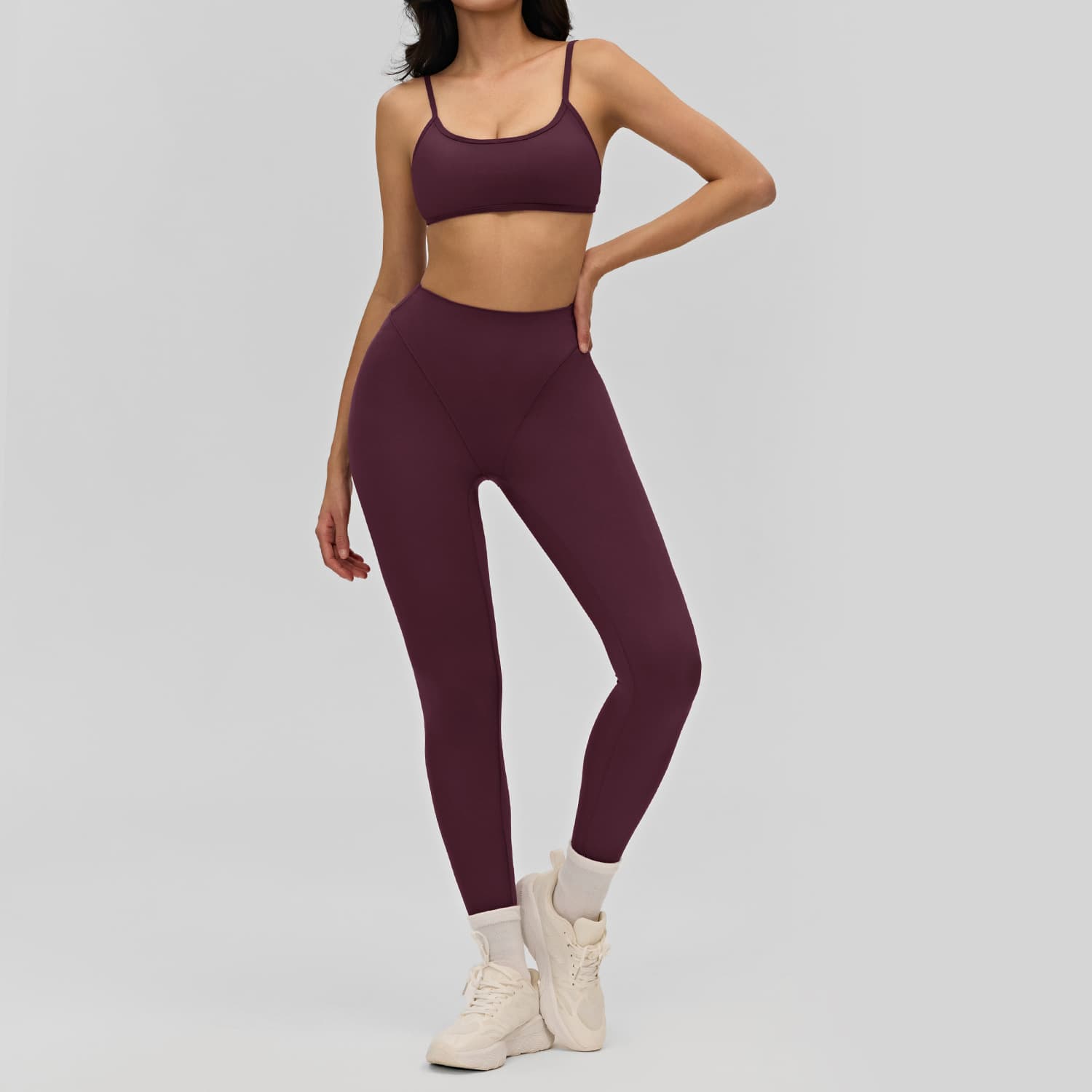 European And American Cross-border Yoga Clothing Women's Suit Slimming Fitness Clothing Three-piece Set Outdoor Running Training Exercise Suit