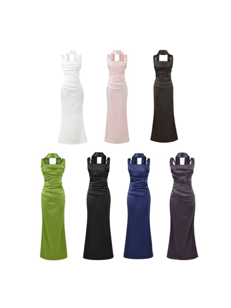 Baby Same French Elegant Celebrity Haute Couture Dress Skirt Long Skirt Ribbon With Fish Bone Strap Suspender Dress