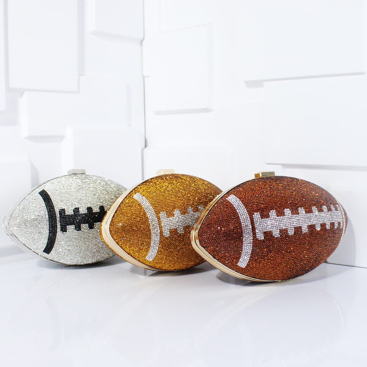 Cross-border E-commerce New Evening Bag Exquisite Premium Feeling Rugby Women's Foreign Trade Bag Banquet Bag Ball Bag