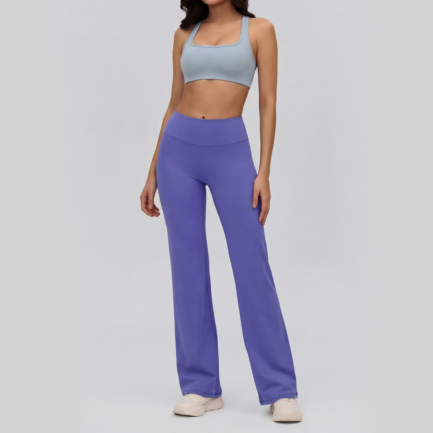 European And American Cross-border Yoga Set Women Loose Casual Fashion Fitness Set Outer Wear Straight Leg Slim Pants Set