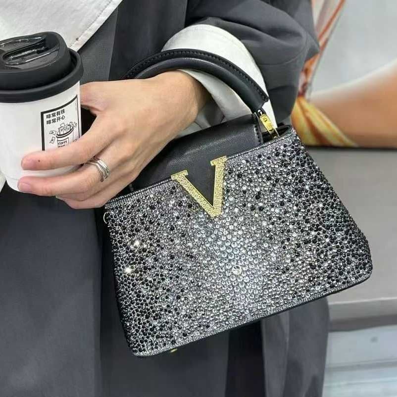 Premium 2026 New Rhinestone Handbag Diamond-set Dinner Bag European And American Fashion Shoulder Messenger Bag Air Bag