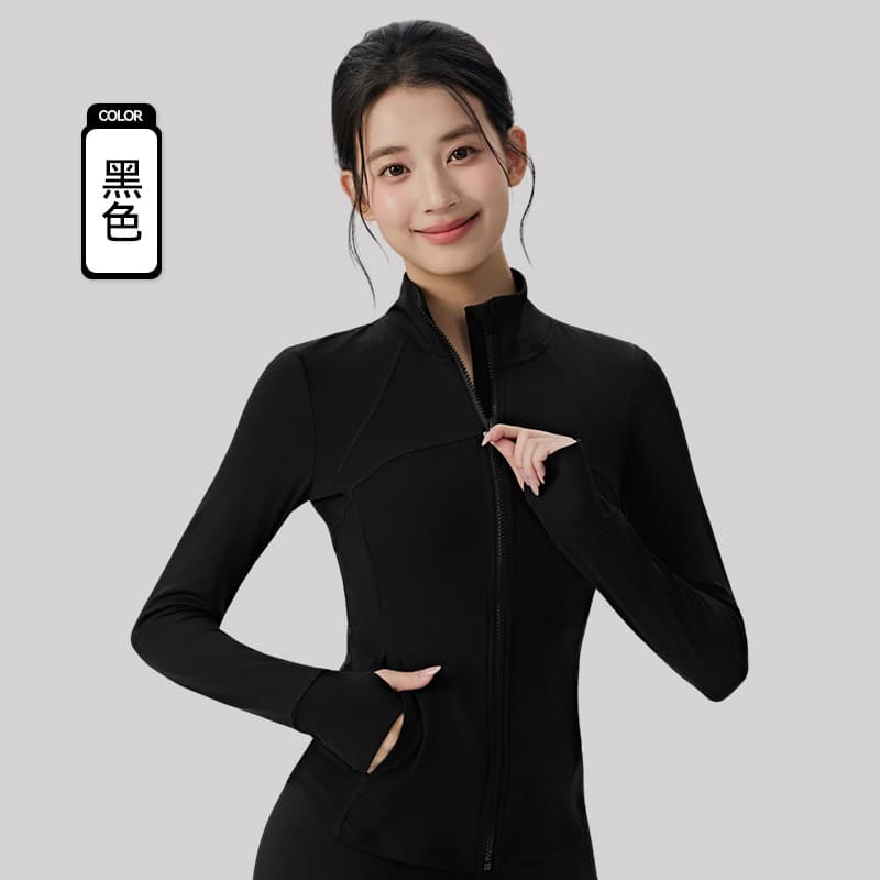 Fall/winter Yoga Jacket Women Zipper Slim Long Sleeve Yoga Outdoor Training Pilates Sports Jacket