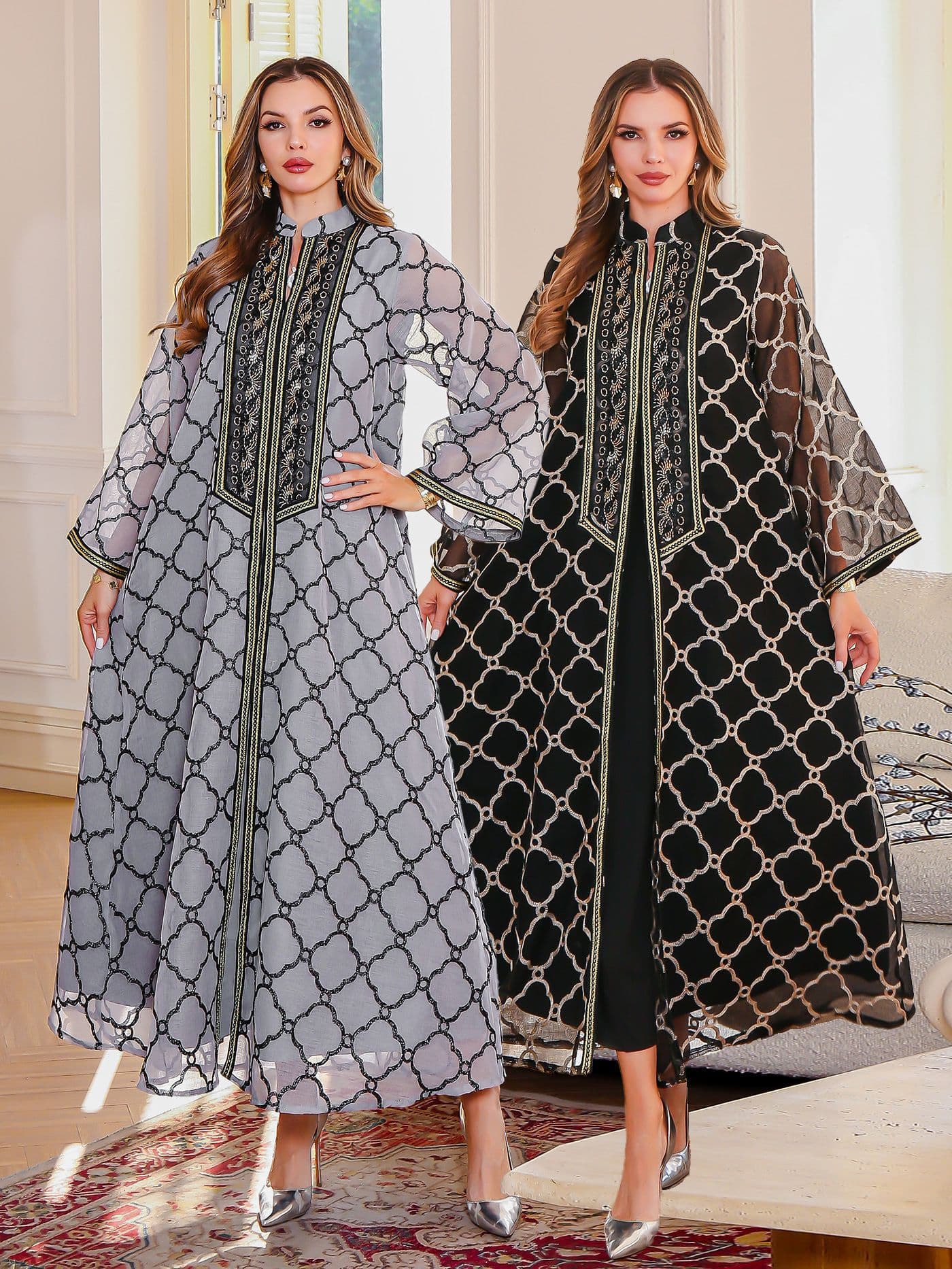 Origin Factory Spot New Women Elegant Dress Full Body Embroidered Long Dress Women's Wholesale Sweater Skirt