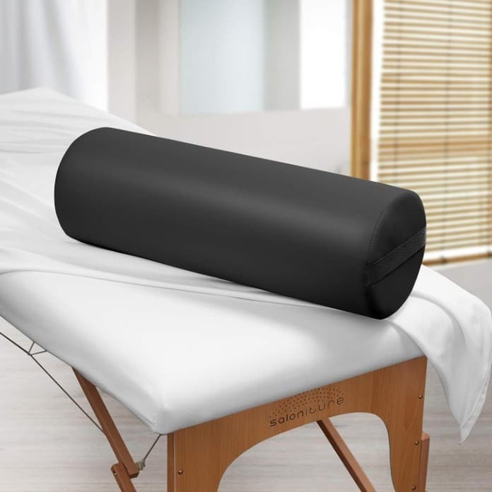 Cross-border Popular Extra Large Round Pu Leather Massage Table Pillow Full Sponge Yoga Pillow Removable And Washable Memory Pillow