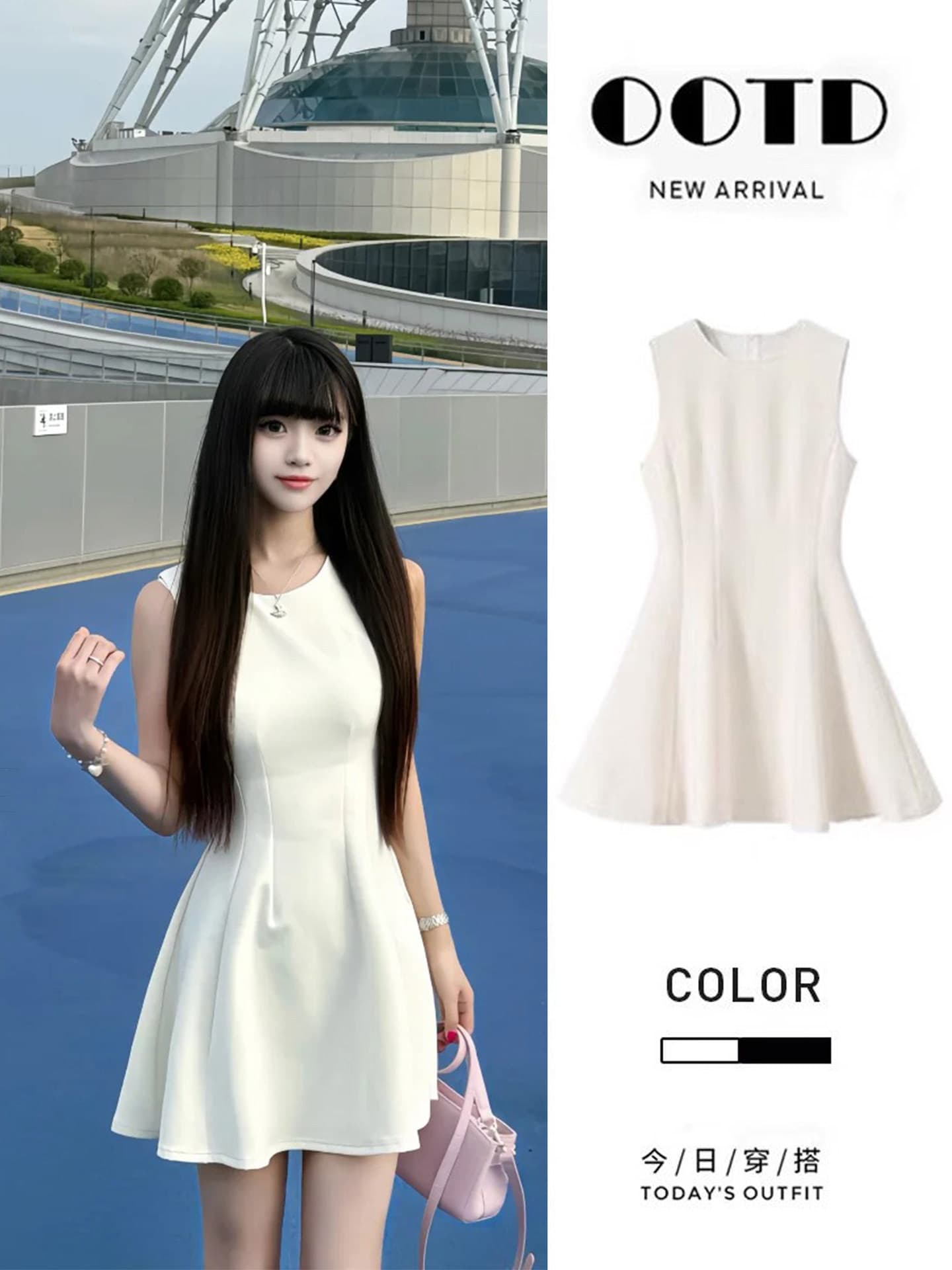 Absolutely Beautiful White Waist Dress Women 2026 New Summer Women's Gold Style French Dress Dress Suit
