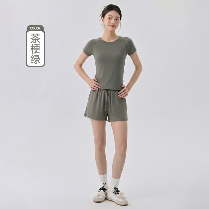 Modal Yoga Clothing Women's Set Four-piece Set Lazy Slim Yoga Top Pilates Training Exercise Set