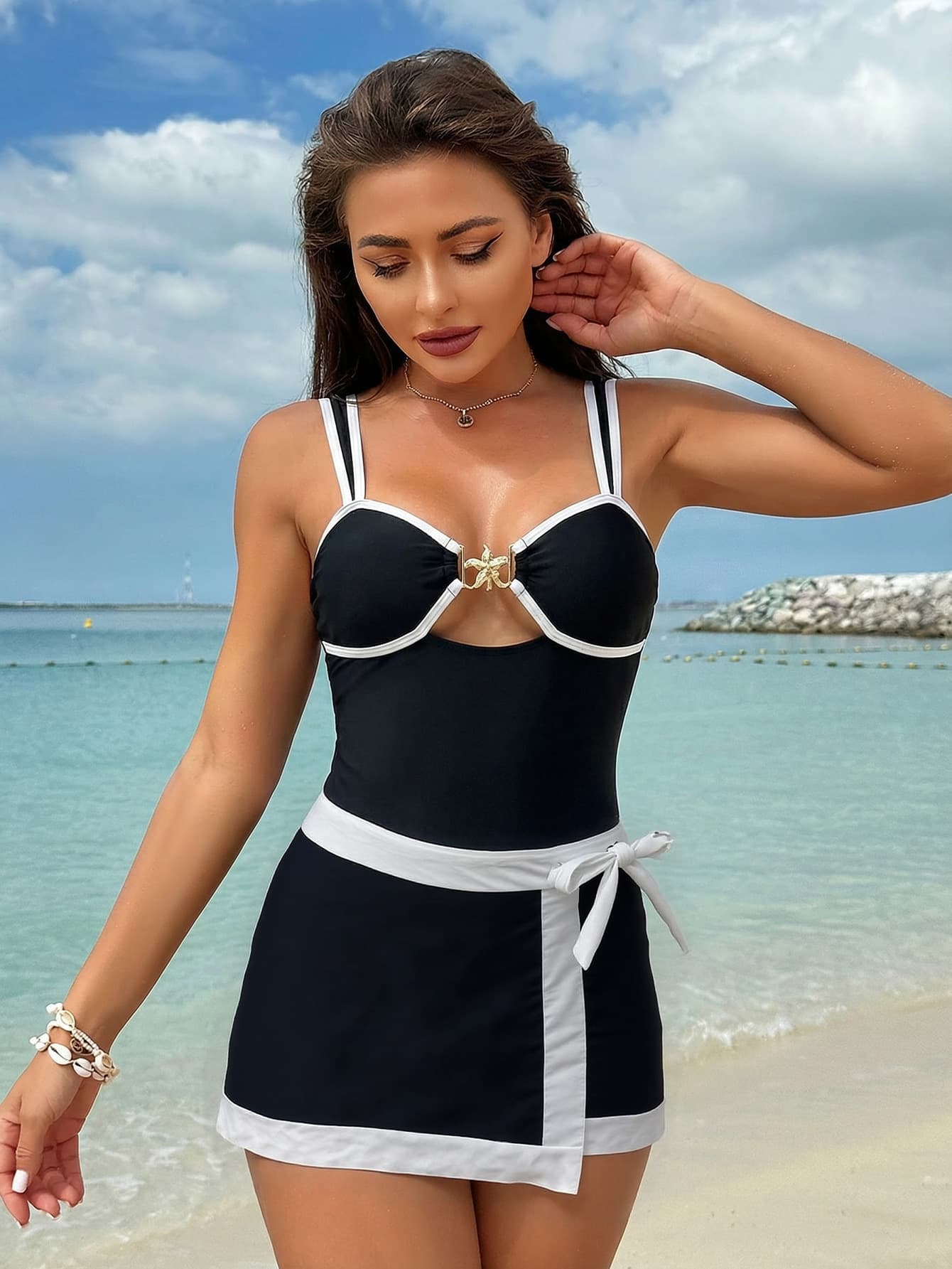 Trendy Leopard Print Spaghetti Strap Dress - High Waist Design for Weekend Getaways