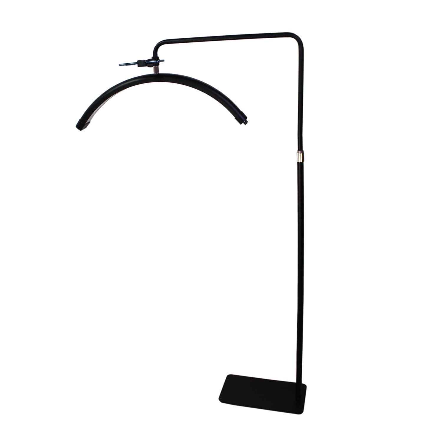 28-inch Half-moon Beauty Lamp With Pattern Embroidery Lamp For Manicure And Eyelashes, Eyebrow Tattoo U-shaped Eye Protection And Face Special Floor Lamp