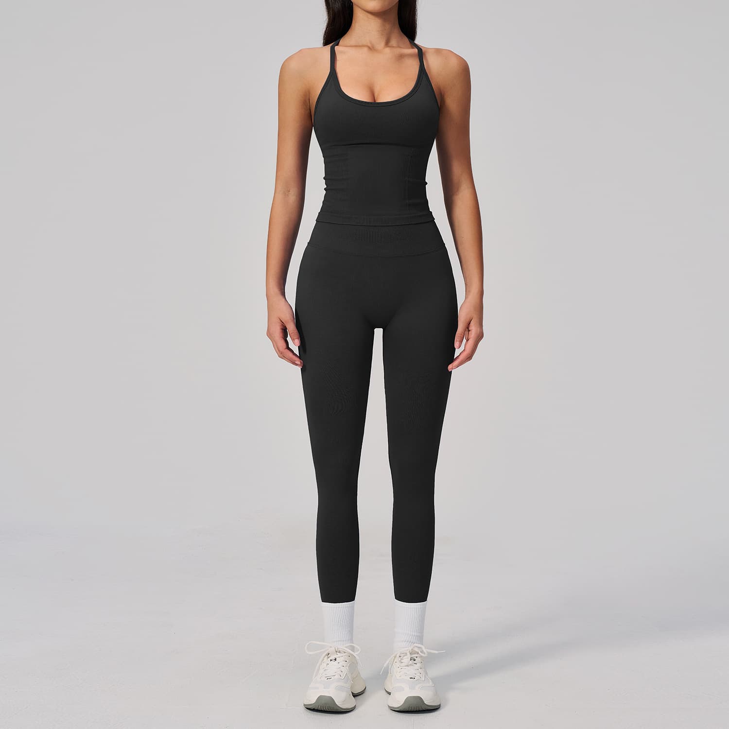 Cross-border Summer Sports Suit Women Seamless High Waist Hip Lifting Outdoor Exercise Yoga Suit 3595