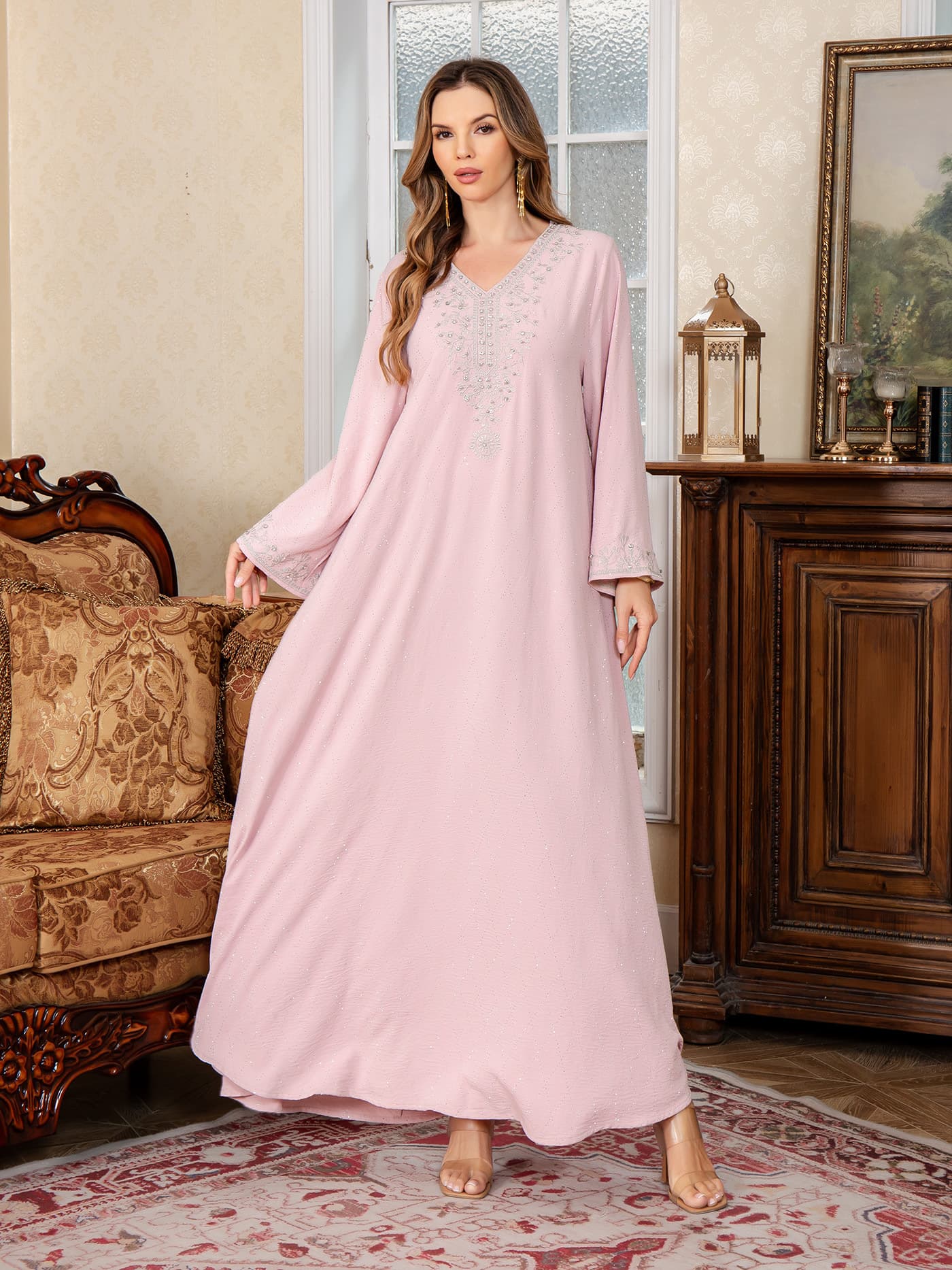 Factory Spot Wholesale Embroidered Dresses Holiday Party Apparel Elegant Women's Dresses Breathable Beaded Dresses