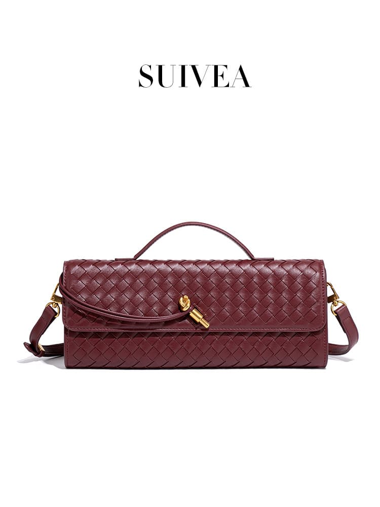 Amazon Top Selling Medieval Baguette Texture Handheld Dinner Bag Niche Woven Women's Bag Fashion Shoulder Crossbody Bag