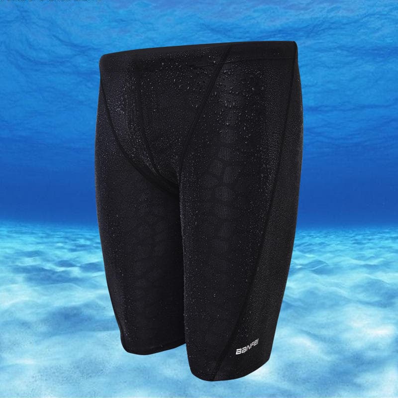 Winter Mid Leg Five Point Hot Spring Men's Competitive Swimming Trunks