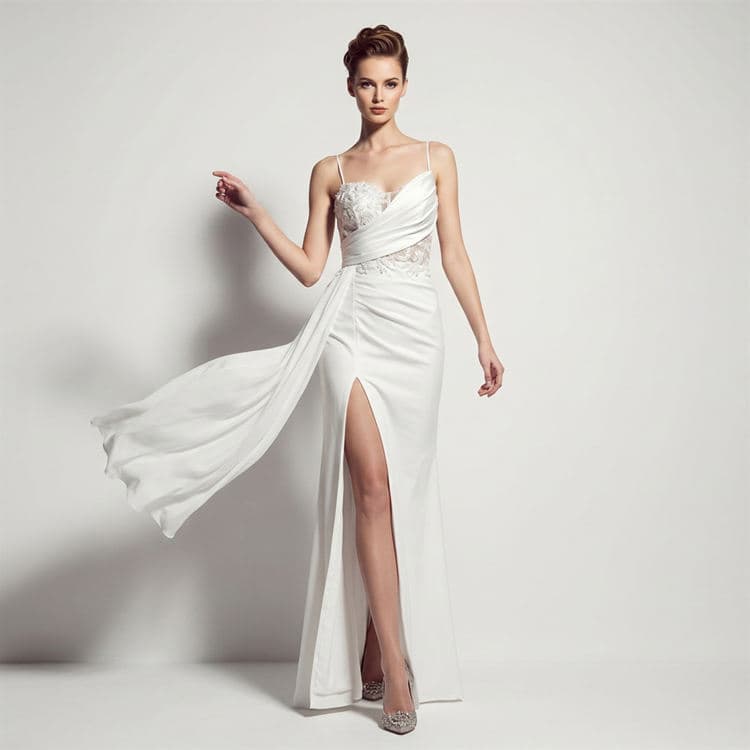 Wenshuo Elegant Evening Dress Wholesale Asymmetrical Maxi Dress Custom logo High Quality slip Dress Factory Directly